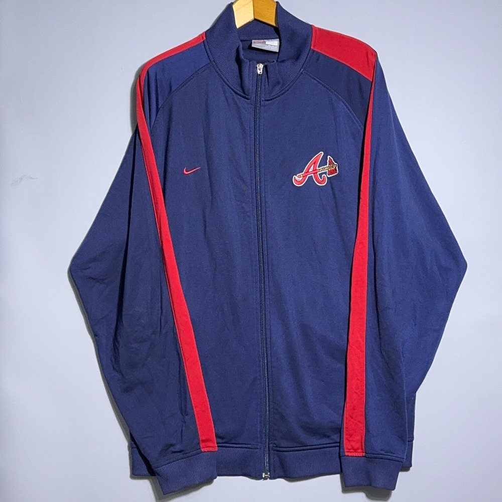 Vintage Nike Atlanta Braves Track Jacket Mens Size XXL Gorpcore Full Zip MLB